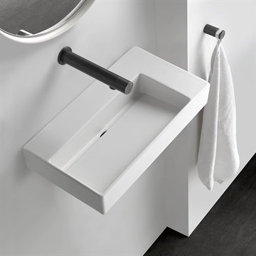  Unplug Stand Mini H - Liten servant 25 x 45,5 cm med sidehylle i hvit porselen